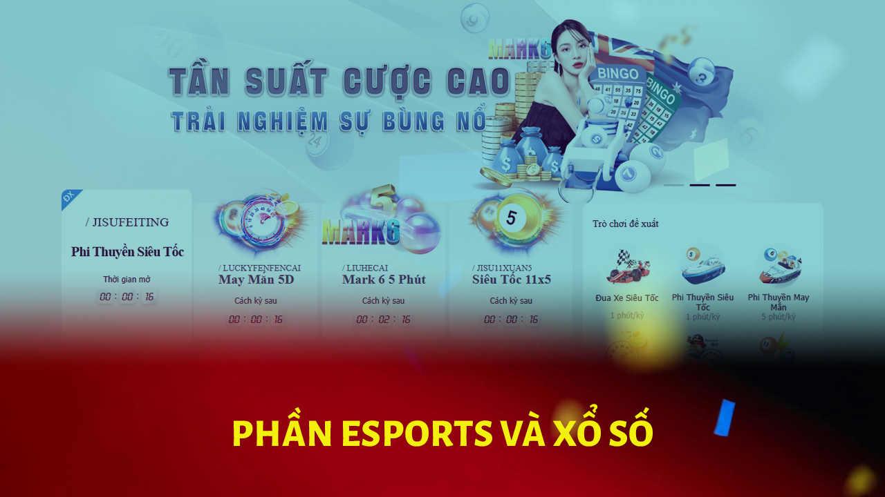 Bsports cũng cung cấp xổ số và máy đánh bạc.