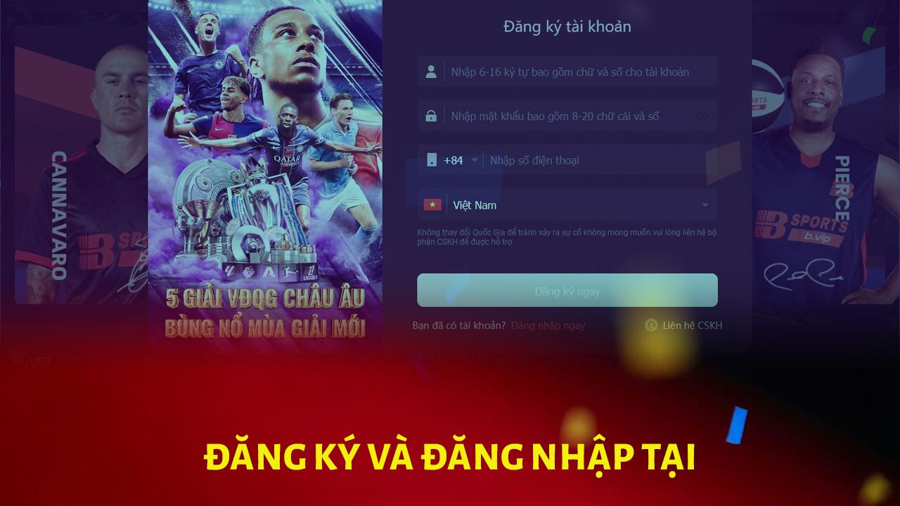 Việc đăng ký trên nền tảng Bsports rất đơn giản và chỉ mất vài phút.